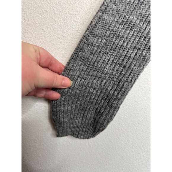Sonoma Large Longline Cardigan Sweater Gray Open Front Ribbed Knit Long Sleeve - Picture 3 of 11
